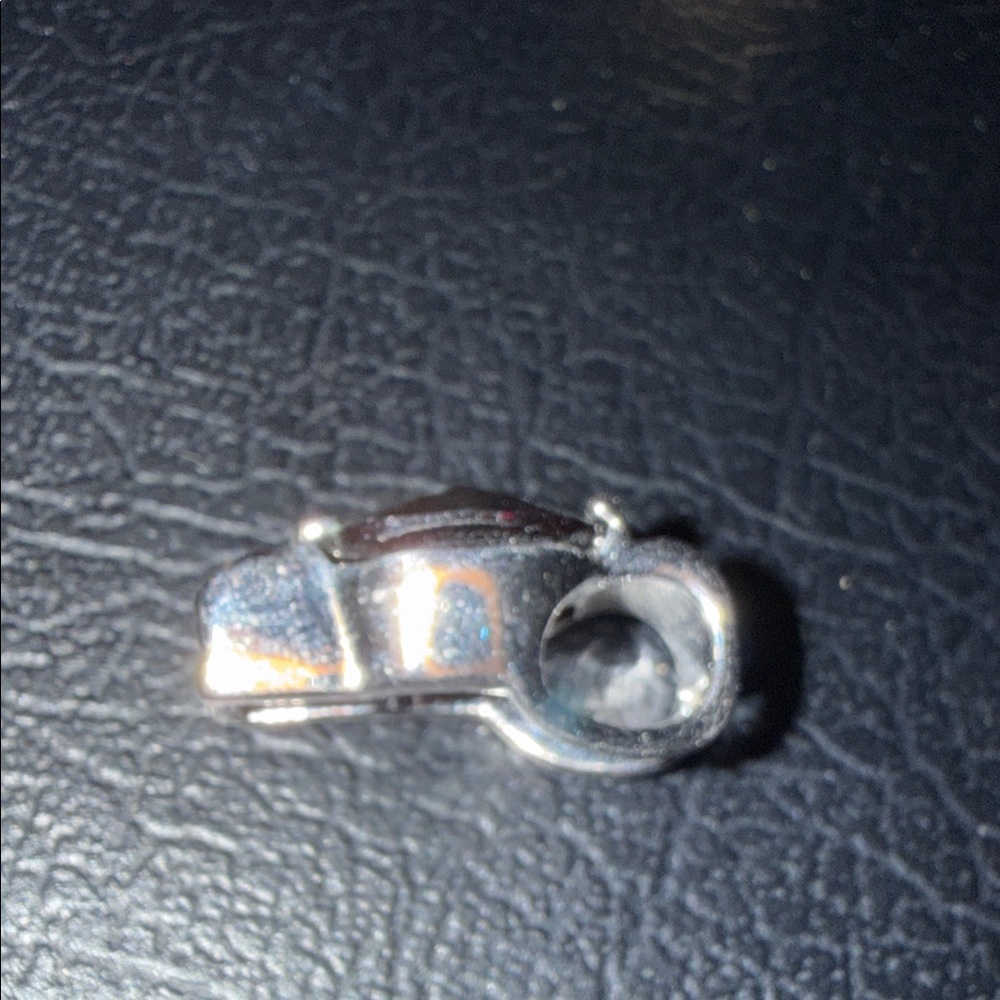 Silver and Black / Red Faceted Stone necklac elegant - Picture 5 of 10